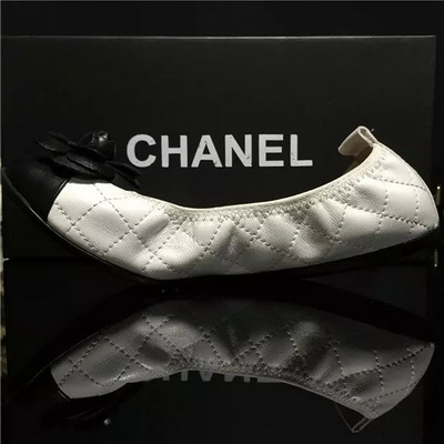 CHANEL Shallow mouth flat shoes Women--068